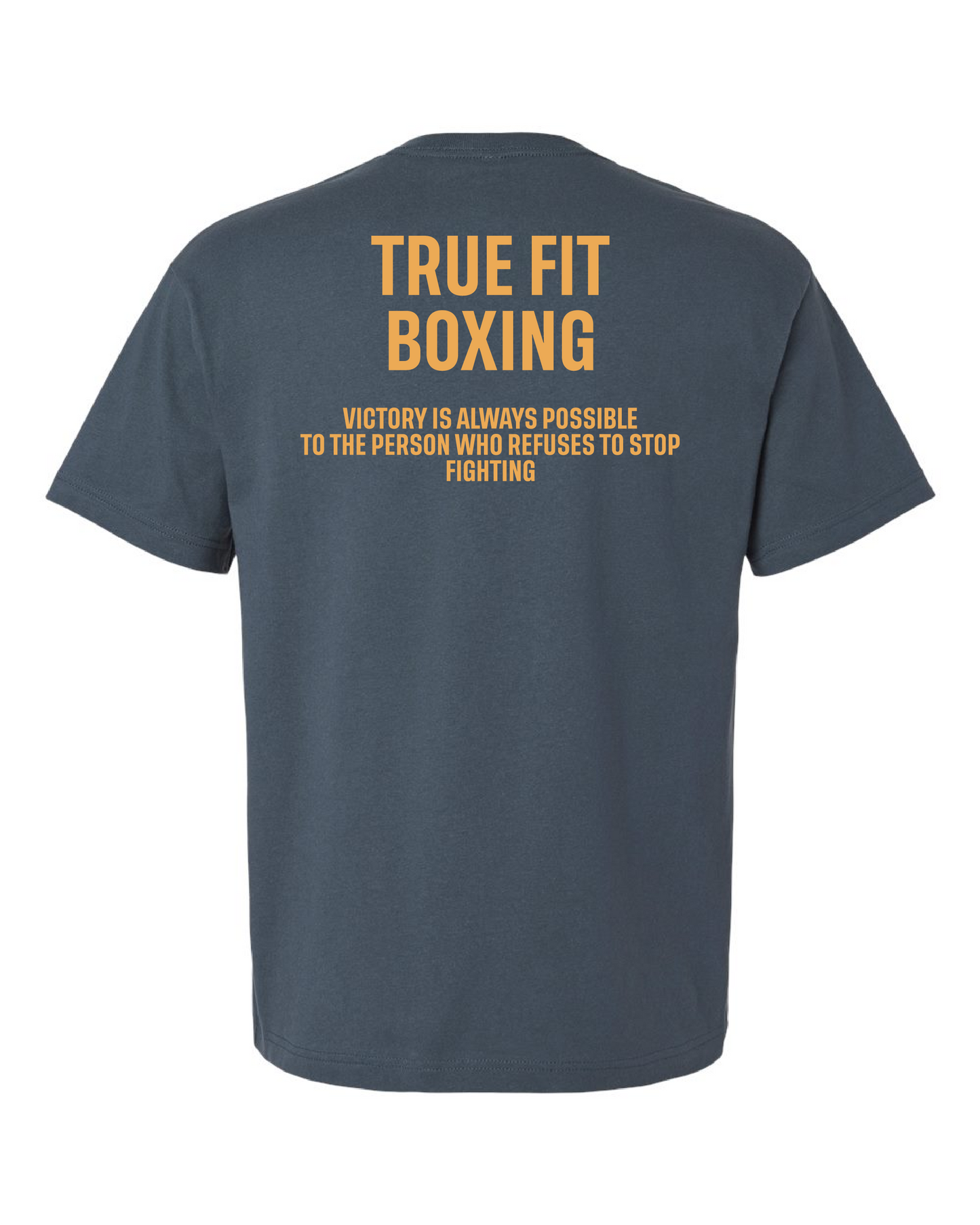 TRUE FIT Minimal Signature Tee - Davy Grey