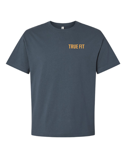TRUE FIT Minimal Signature Tee - Davy Grey